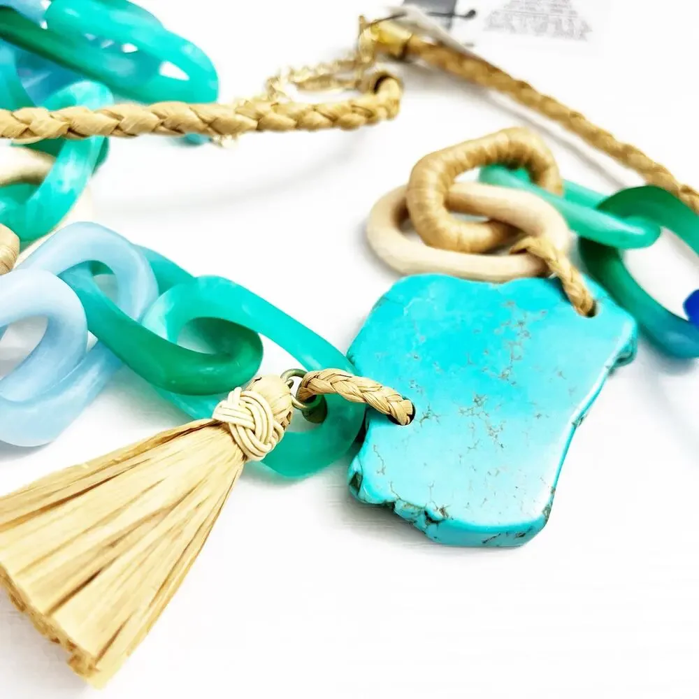 NEW Chico's Cool Multi Links Long Necklace - Picture 4 of 10